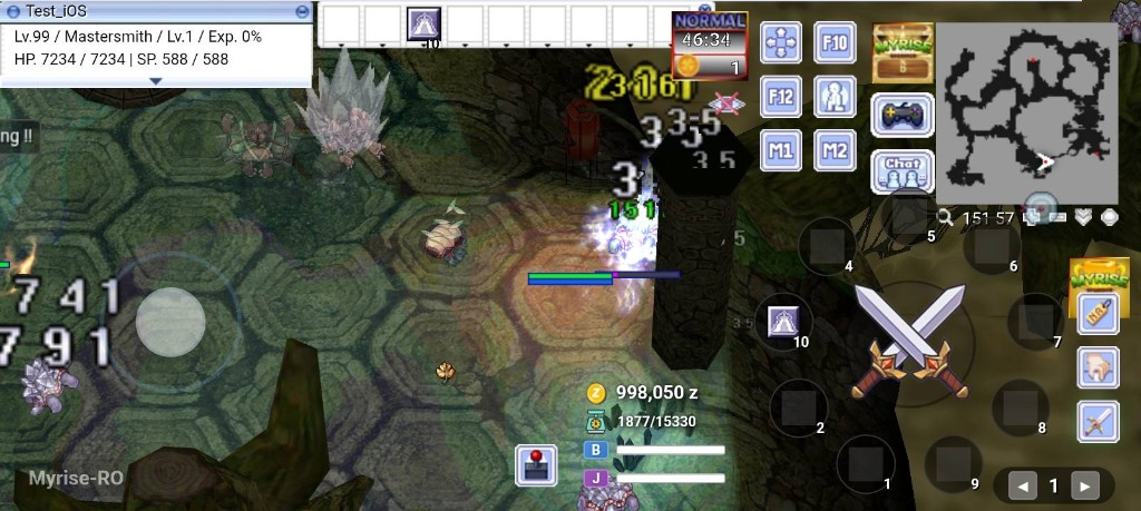 ต่อสู้ใน dungeon บนมือถือ